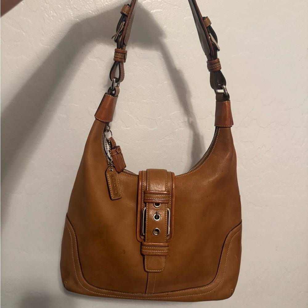 Vintage Coach Hamptons Buckle Hobo Shoulder Bag